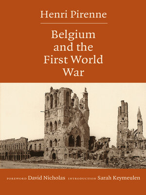 cover image of Belgium and the First World War